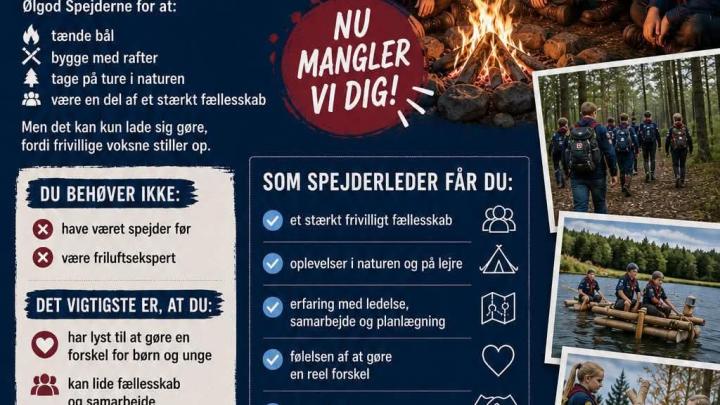 Vi mangler spejderledere - er det dig?